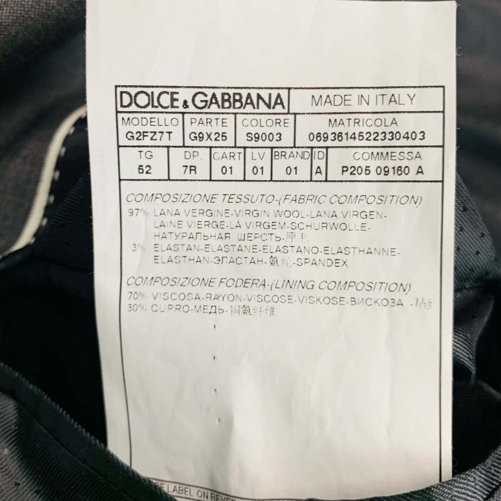 DOLCE & GABBANA Black Grey Wool Blend Sport Coat - Picture 8 of 10